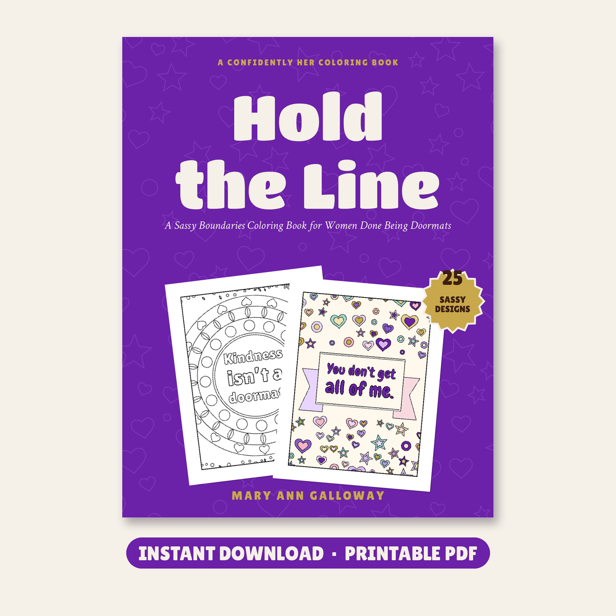 Hold the Line: Printable Coloring Book (Instant Download)