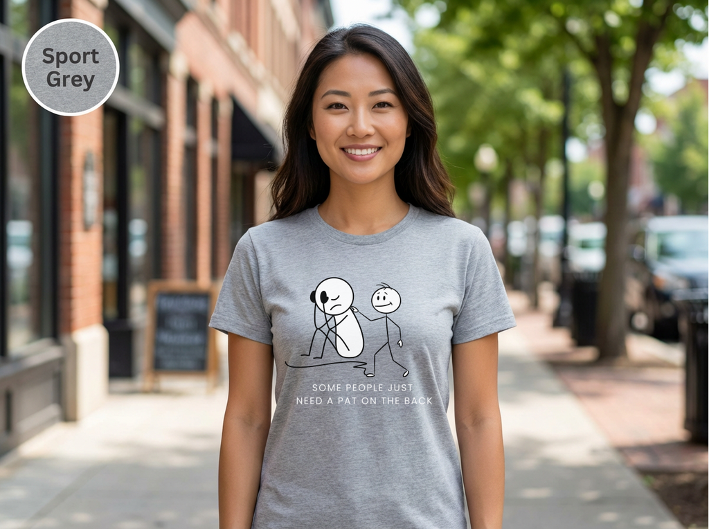 Unisex Heavy Cotton Some People Just Need a Tap on the Back Shirt, Funny Raccoon Shirt, Sarcastic Quote T-Shirt, Dark Humor Tee, Unisex Gildan 5000 Graphic Tee, Coworker Gift, Meme Shirt on Tee