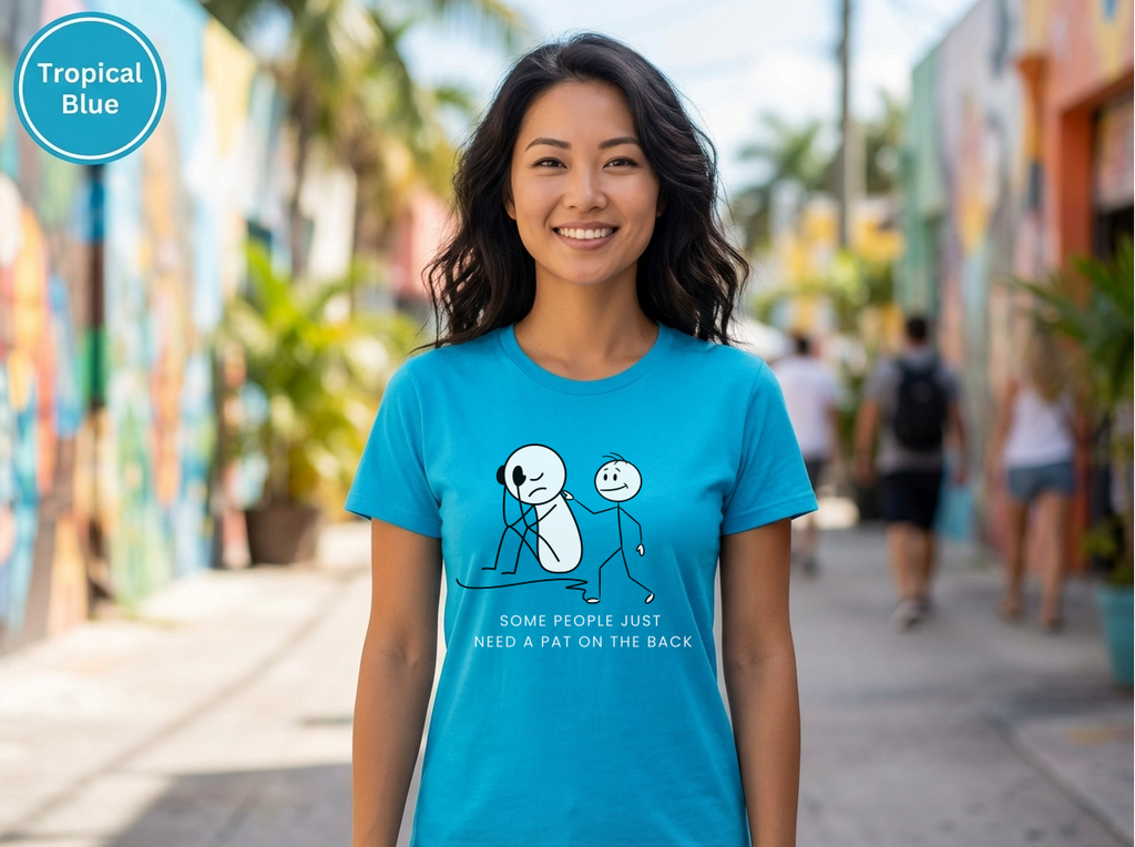 Unisex Heavy Cotton Some People Just Need a Tap on the Back Shirt, Funny Raccoon Shirt, Sarcastic Quote T-Shirt, Dark Humor Tee, Unisex Gildan 5000 Graphic Tee, Coworker Gift, Meme Shirt on Tee