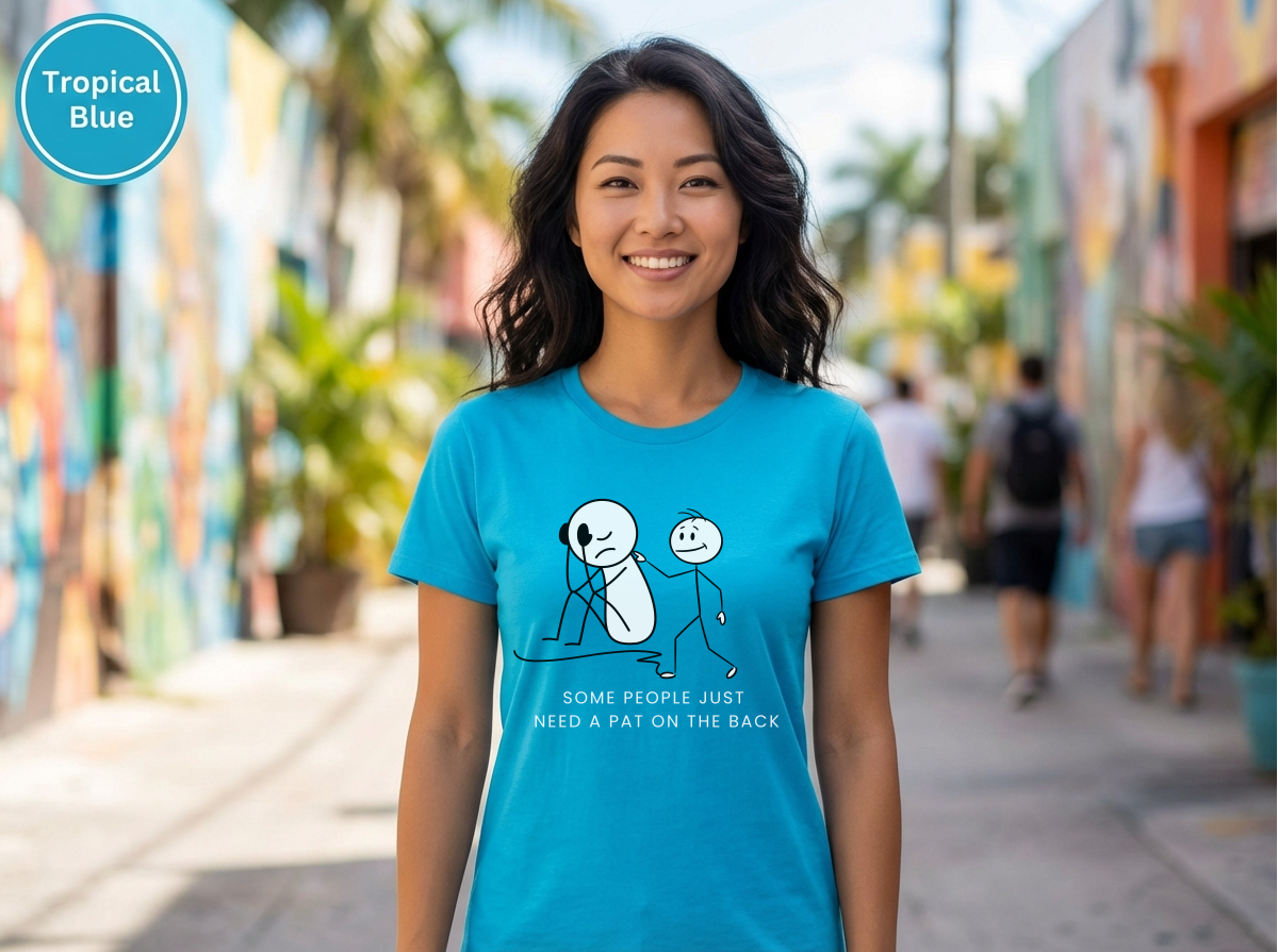 Unisex Heavy Cotton Some People Just Need a Tap on the Back Shirt, Funny Raccoon Shirt, Sarcastic Quote T-Shirt, Dark Humor Tee, Unisex Gildan 5000 Graphic Tee, Coworker Gift, Meme Shirt on Tee