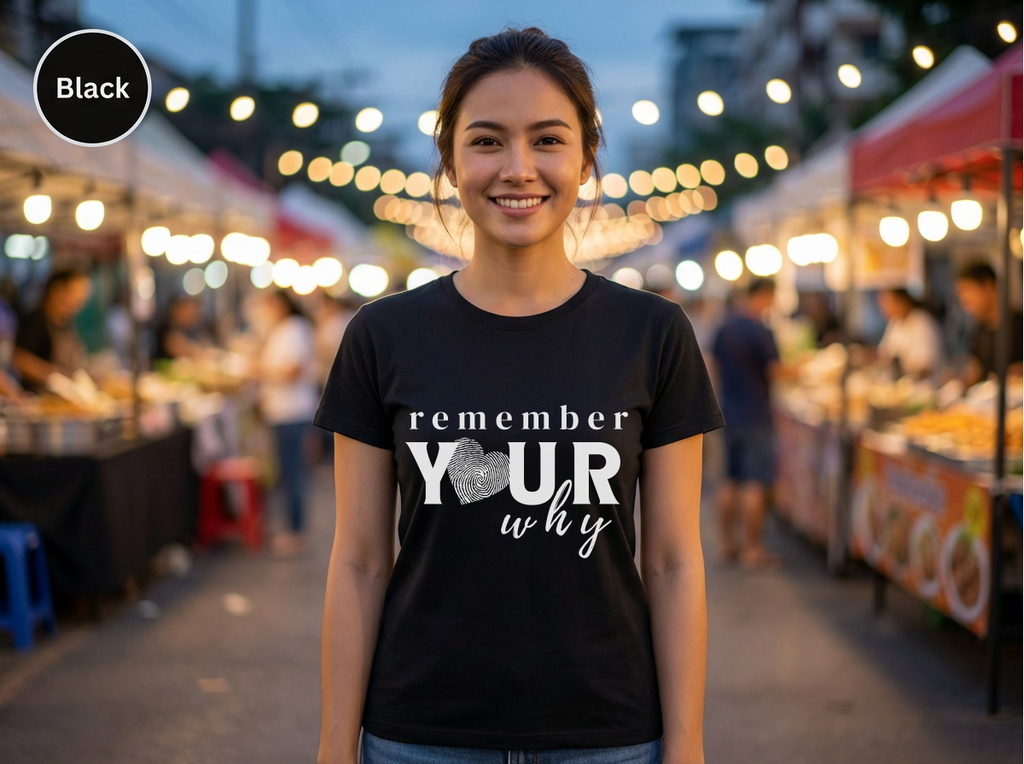 Confidence|Remember Your Why Shirt | Inspirational Motivational Quote Tee | Unisex Cotton Top
