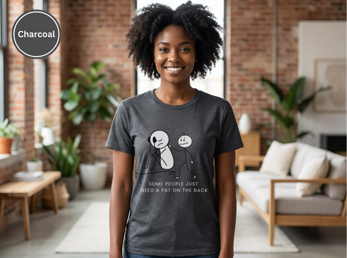 Unisex Heavy Cotton Some People Just Need a Tap on the Back Shirt, Funny Raccoon Shirt, Sarcastic Quote T-Shirt, Dark Humor Tee, Unisex Gildan 5000 Graphic Tee, Coworker Gift, Meme Shirt on TeeUnisex Heavy Cotton Tee