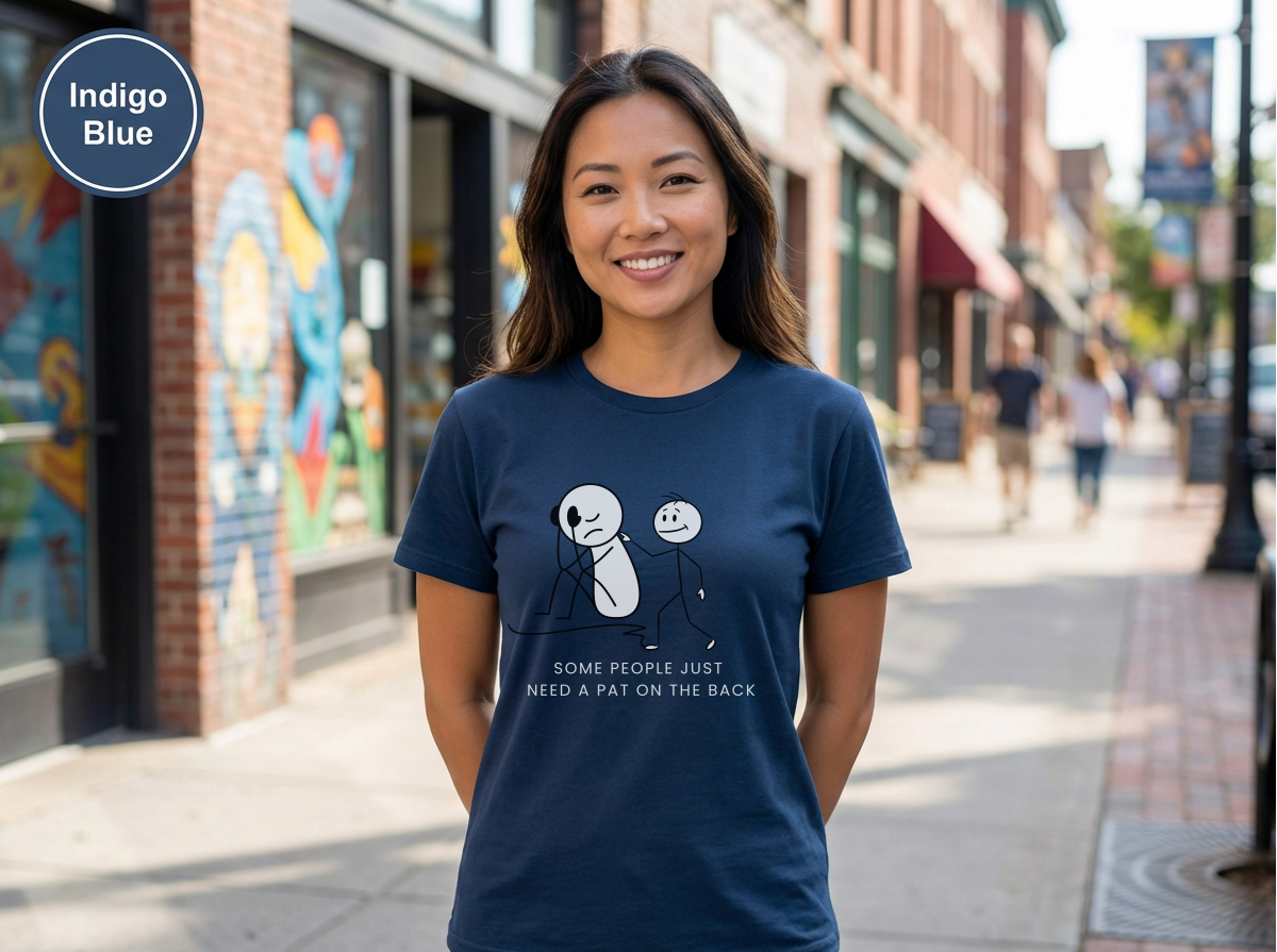 Unisex Heavy Cotton Some People Just Need a Tap on the Back Shirt, Funny Raccoon Shirt, Sarcastic Quote T-Shirt, Dark Humor Tee, Unisex Gildan 5000 Graphic Tee, Coworker Gift, Meme Shirt on TeeUnisex Heavy Cotton Tee