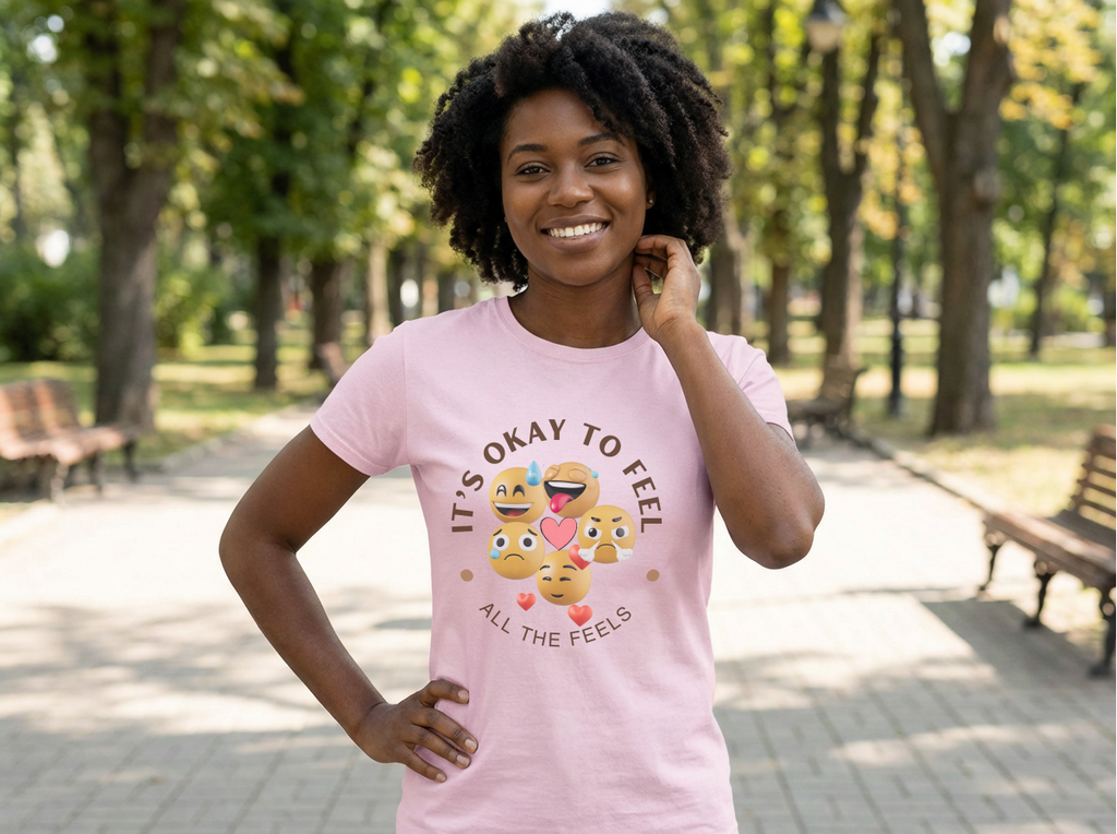 Its Okay Feel All The Feels Tee | Mental Health Inspirational Shirt | Unisex Graphic Tee