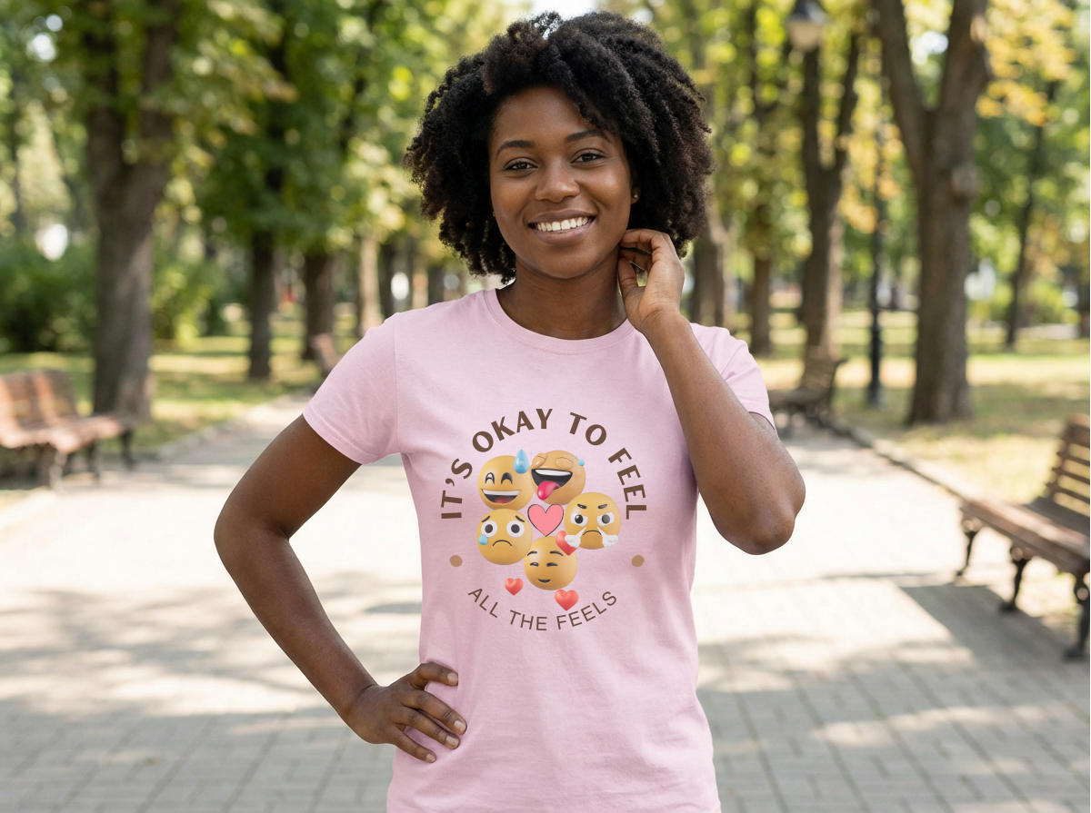 Its Okay Feel All The Feels Tee | Mental Health Inspirational Shirt | Unisex Graphic Tee