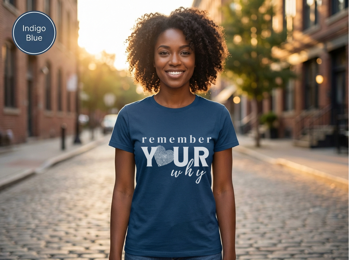 Confidence|Remember Your Why Shirt | Inspirational Motivational Quote Tee | Unisex Cotton Top