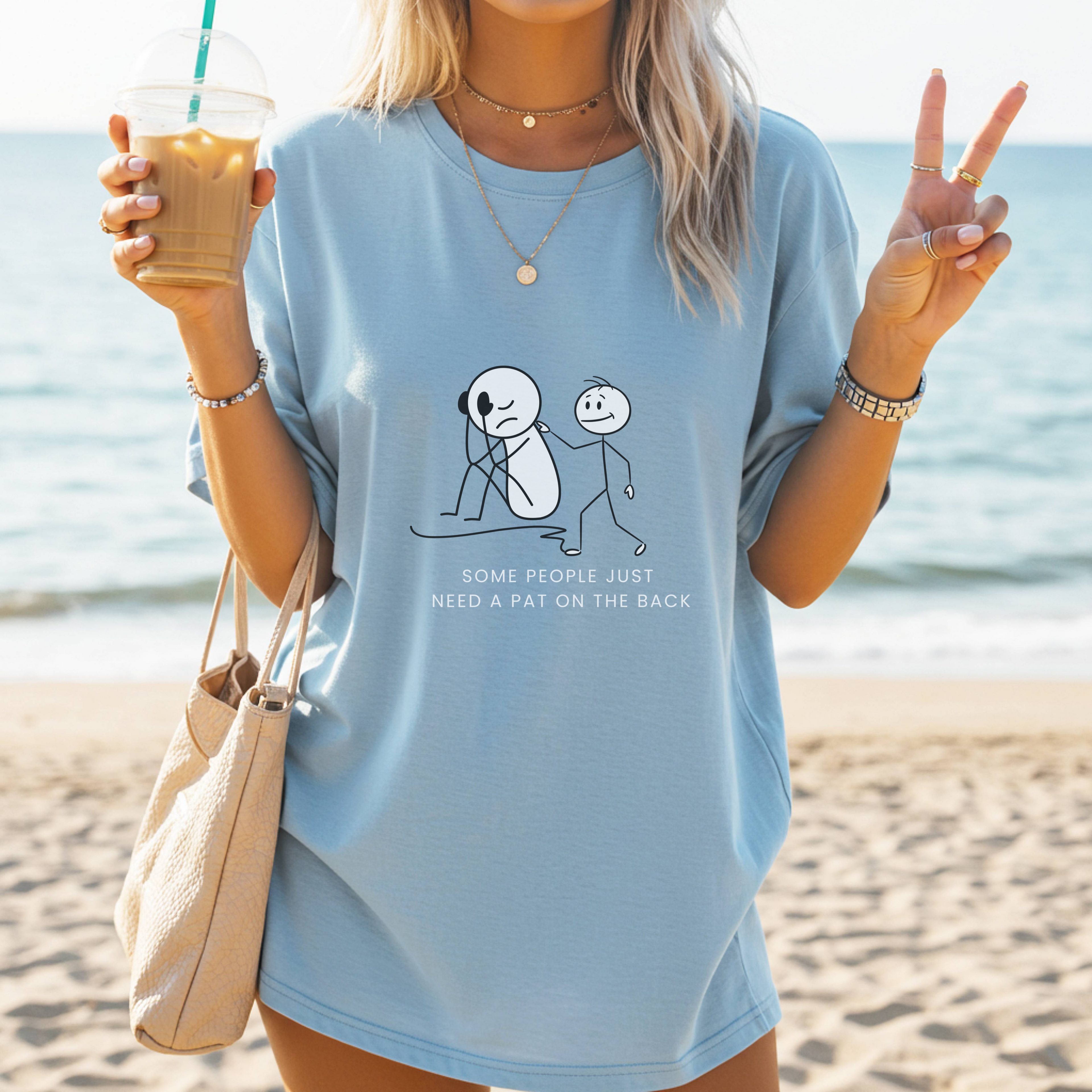 Unisex Heavy Cotton Some People Just Need a Tap on the Back Shirt, Funny Raccoon Shirt, Sarcastic Quote T-Shirt, Dark Humor Tee, Unisex Gildan 5000 Graphic Tee, Coworker Gift, Meme Shirt on Tee