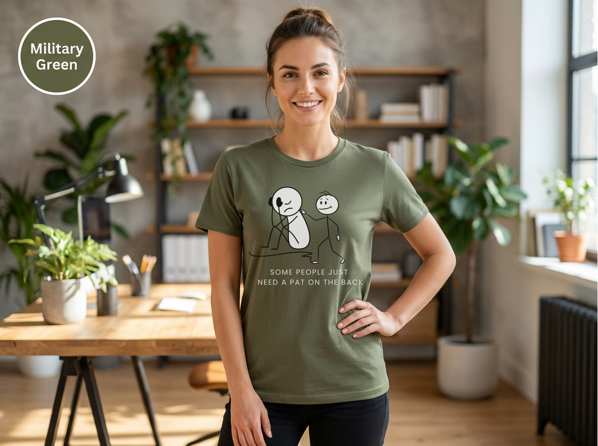 Unisex Heavy Cotton Some People Just Need a Tap on the Back Shirt, Funny Raccoon Shirt, Sarcastic Quote T-Shirt, Dark Humor Tee, Unisex Gildan 5000 Graphic Tee, Coworker Gift, Meme Shirt on TeeUnisex Heavy Cotton Tee
