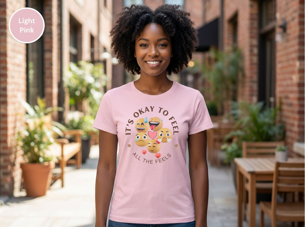 Its Okay Feel All The Feels Tee | Mental Health Inspirational Shirt | Unisex Graphic Tee