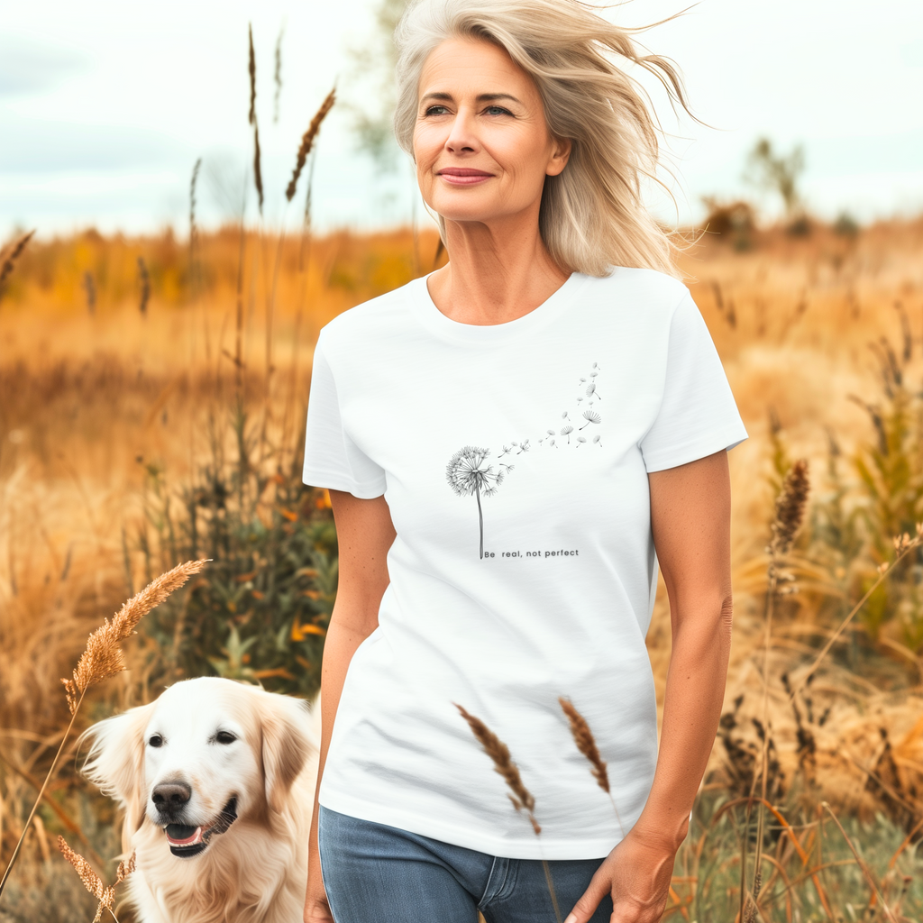 Confidence|Be Real Not Perfect Tee|Positive Mindset Shirt|Aesthetic Self Love Graphic