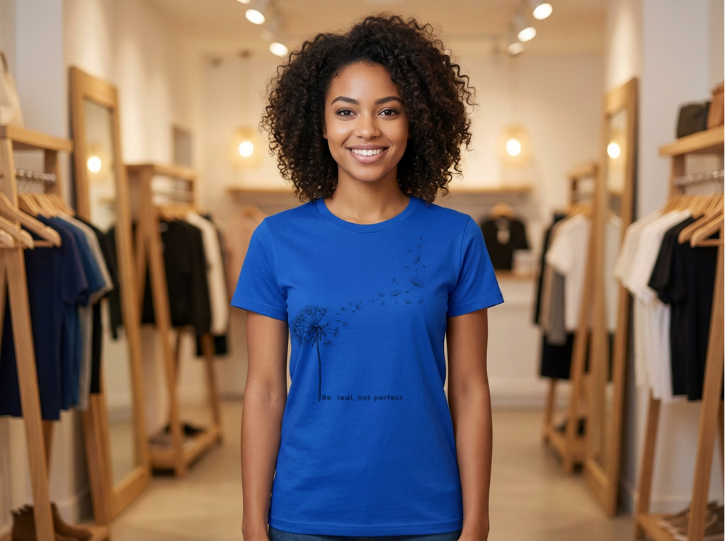 Confidence|Be Real Not Perfect Tee|Positive Mindset Shirt|Aesthetic Self Love Graphic