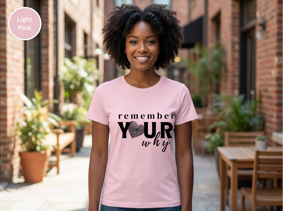 Confidence|Remember Your Why Shirt | Inspirational Motivational Quote Tee | Unisex Cotton Top