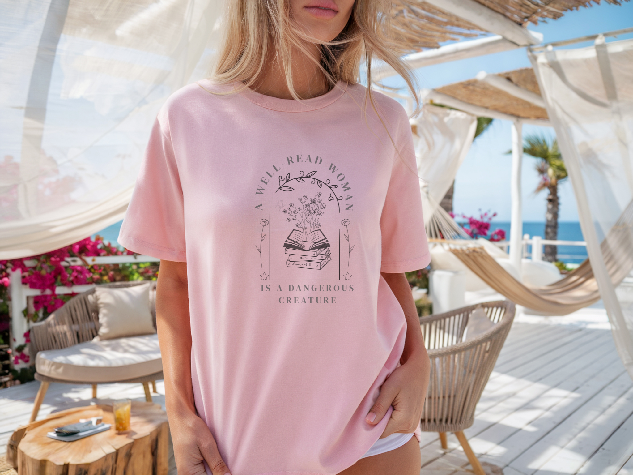 Well Read Woman Is a Dangerous Creature” Shirt – Book Lover Quote Tee, Cotton Tee