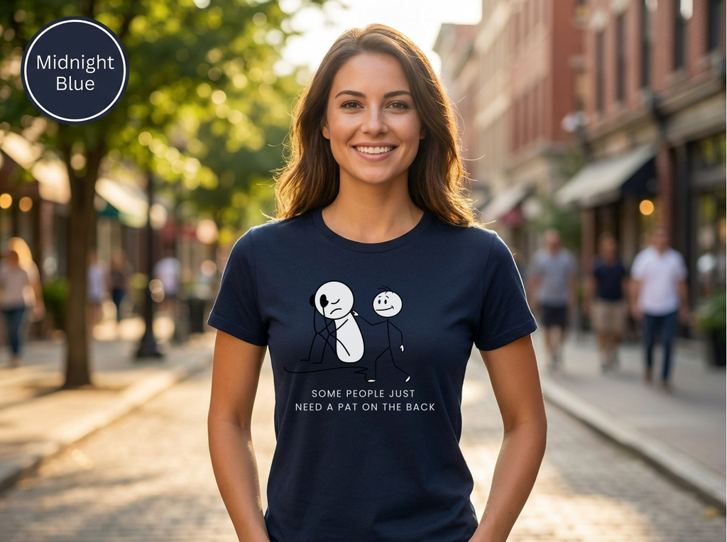 Unisex Heavy Cotton Some People Just Need a Tap on the Back Shirt, Funny Raccoon Shirt, Sarcastic Quote T-Shirt, Dark Humor Tee, Unisex Gildan 5000 Graphic Tee, Coworker Gift, Meme Shirt on TeeUnisex Heavy Cotton Tee