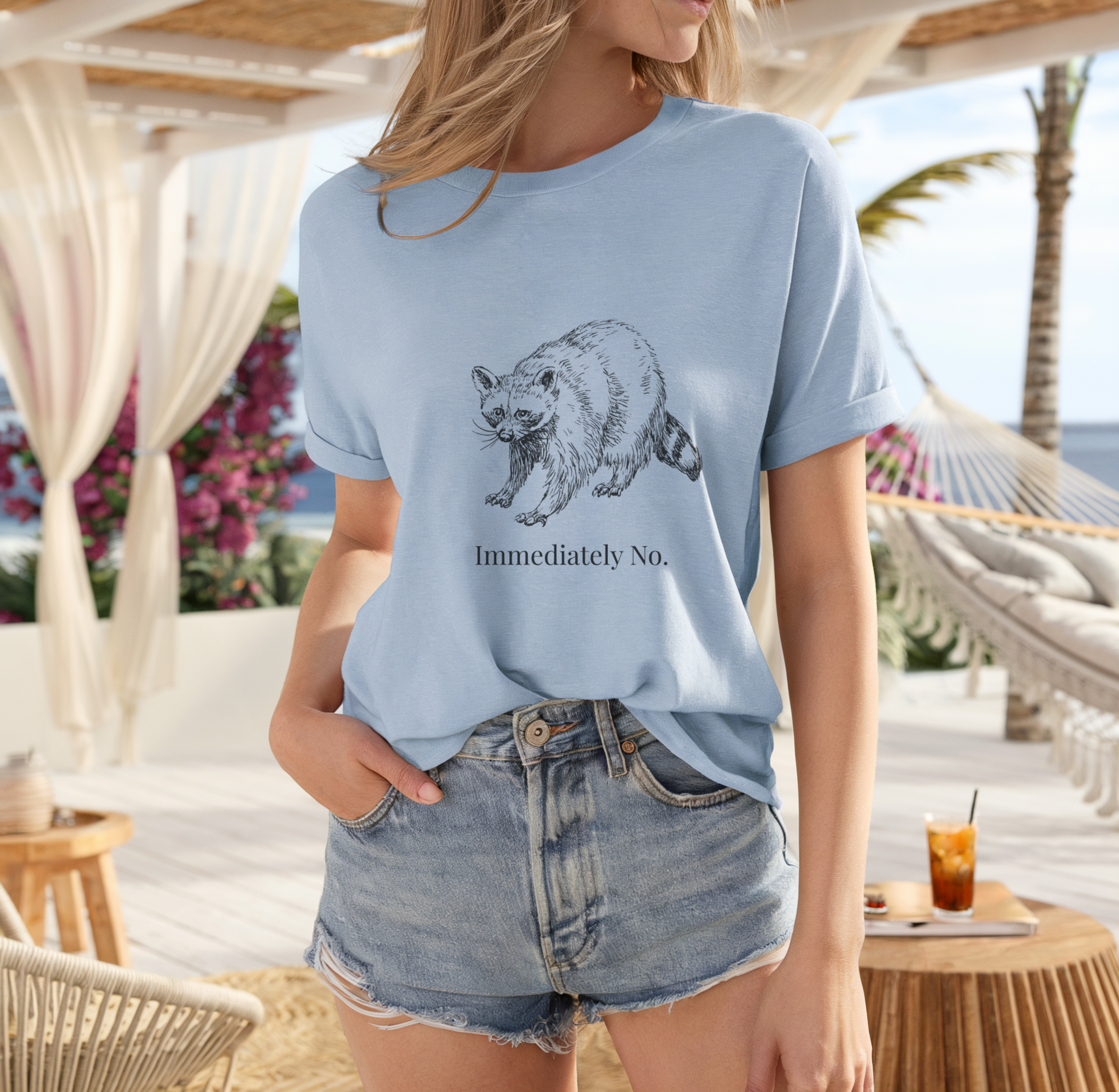 Boundaries| Immediately No Raccoon T-Shirt | Funny Sarcastic Tee | Gildan 5000 Unisex Graphic Shirt