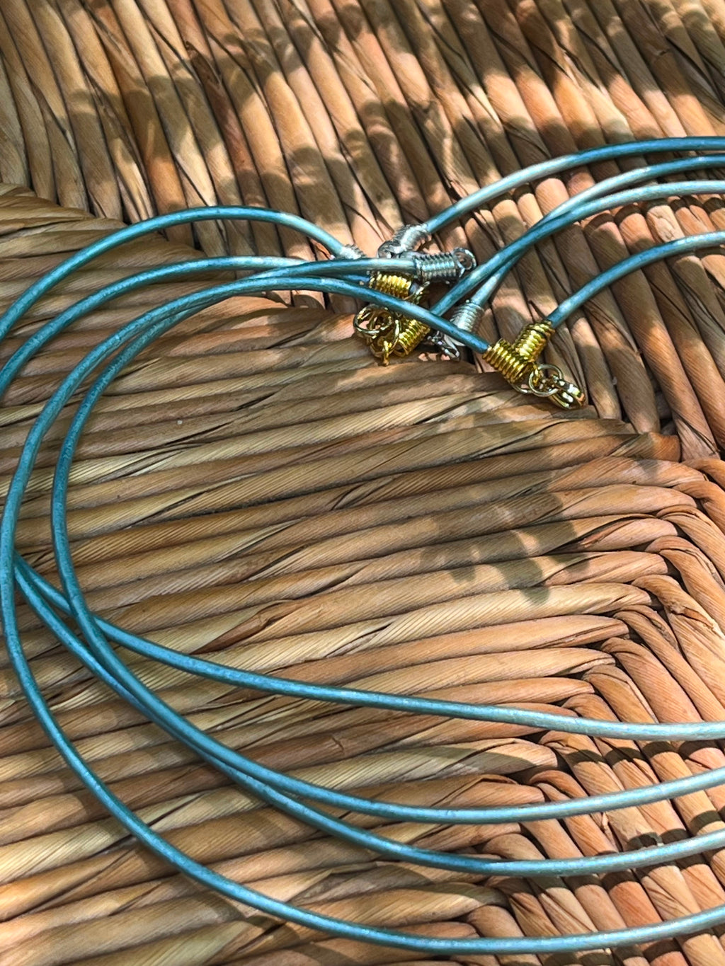 Shark Tooth Necklace | Turquoise Leather Cord | Fossil Tooth Jewelry | Venice Florida | Handmade | 16 or 18 Inch
