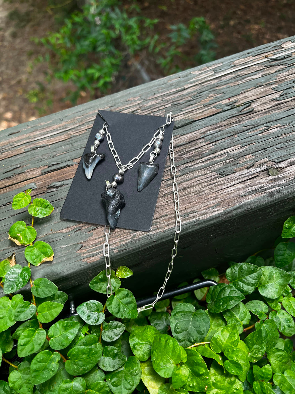 Undertow — Sterling Silver Triple Tooth Necklace, One of a Kind