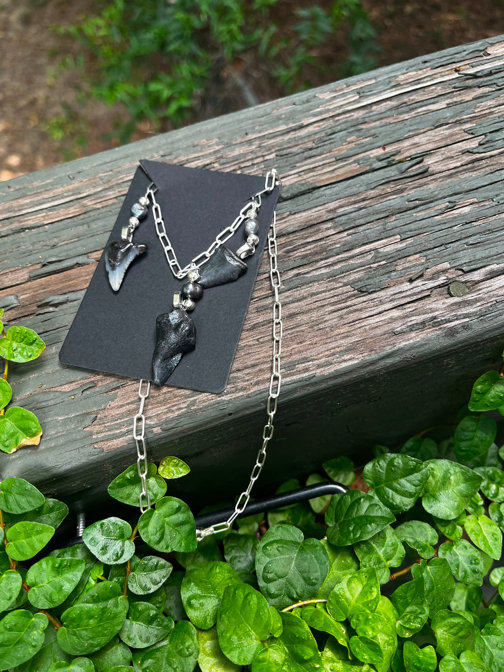 Undertow — Sterling Silver Triple Tooth Necklace, One of a Kind