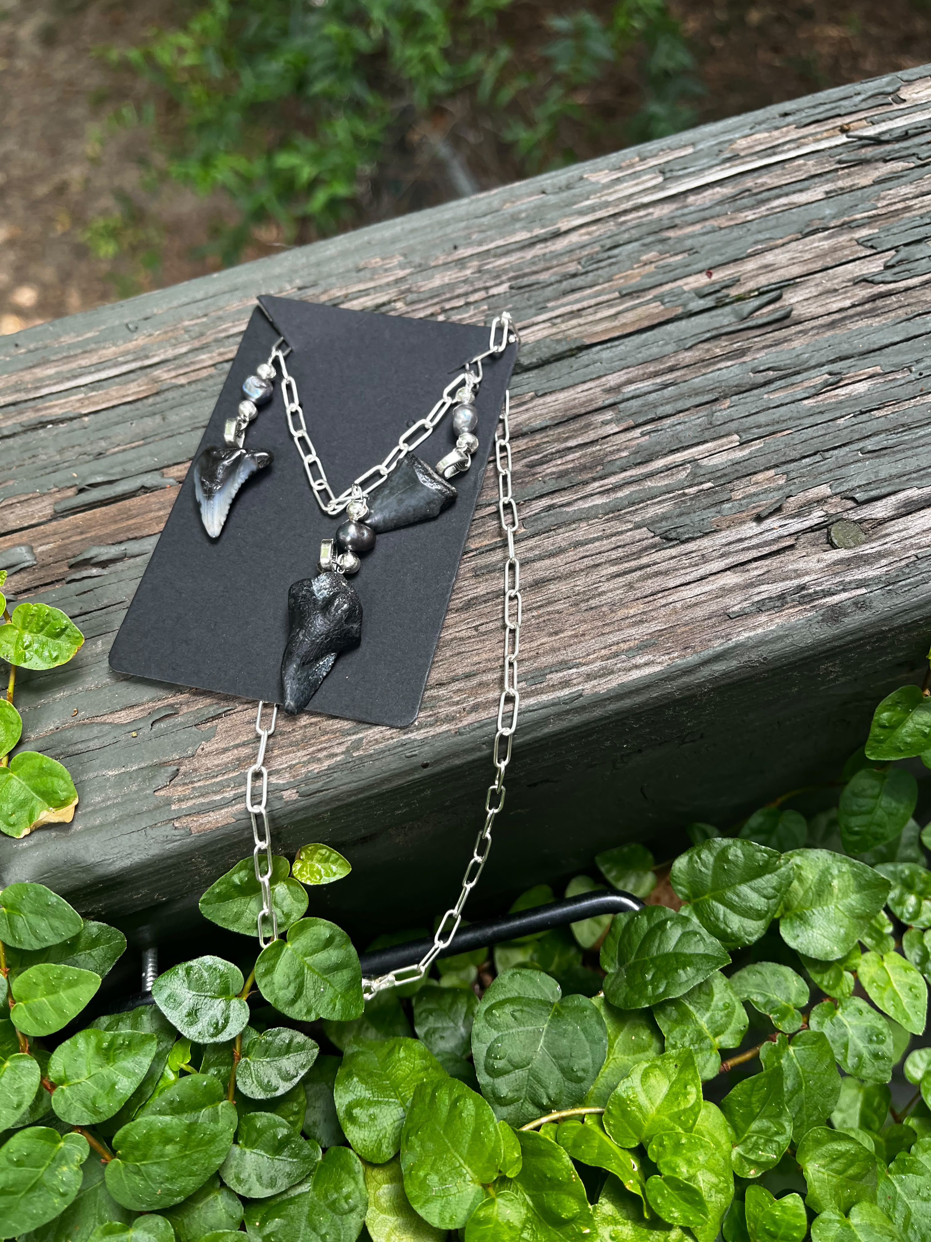 Undertow — Sterling Silver Triple Tooth Necklace, One of a Kind