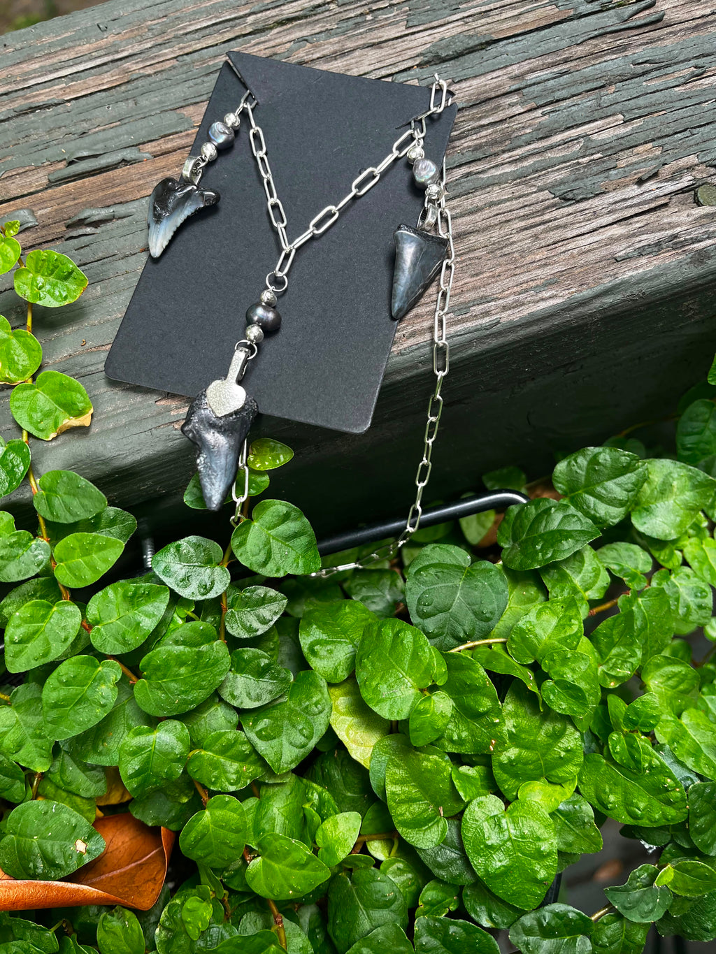 Undertow — Sterling Silver Triple Tooth Necklace, One of a Kind