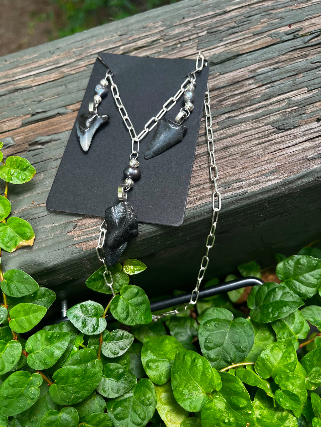 Undertow — Sterling Silver Triple Tooth Necklace, One of a Kind