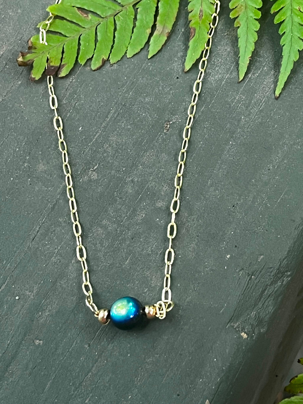 Deep Current — Ombre Glass Bead Layering Necklace