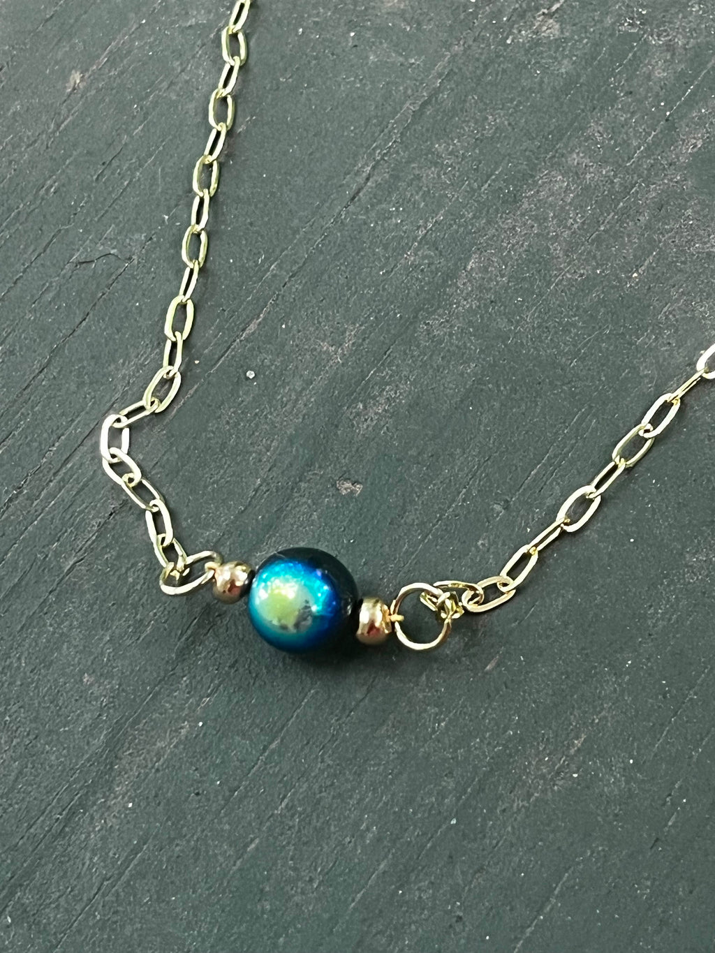 Deep Current — Ombre Glass Bead Layering Necklace