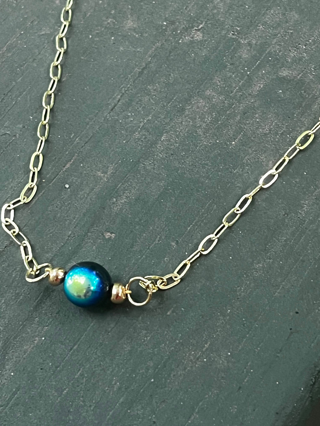 Deep Current — Ombre Glass Bead Layering Necklace