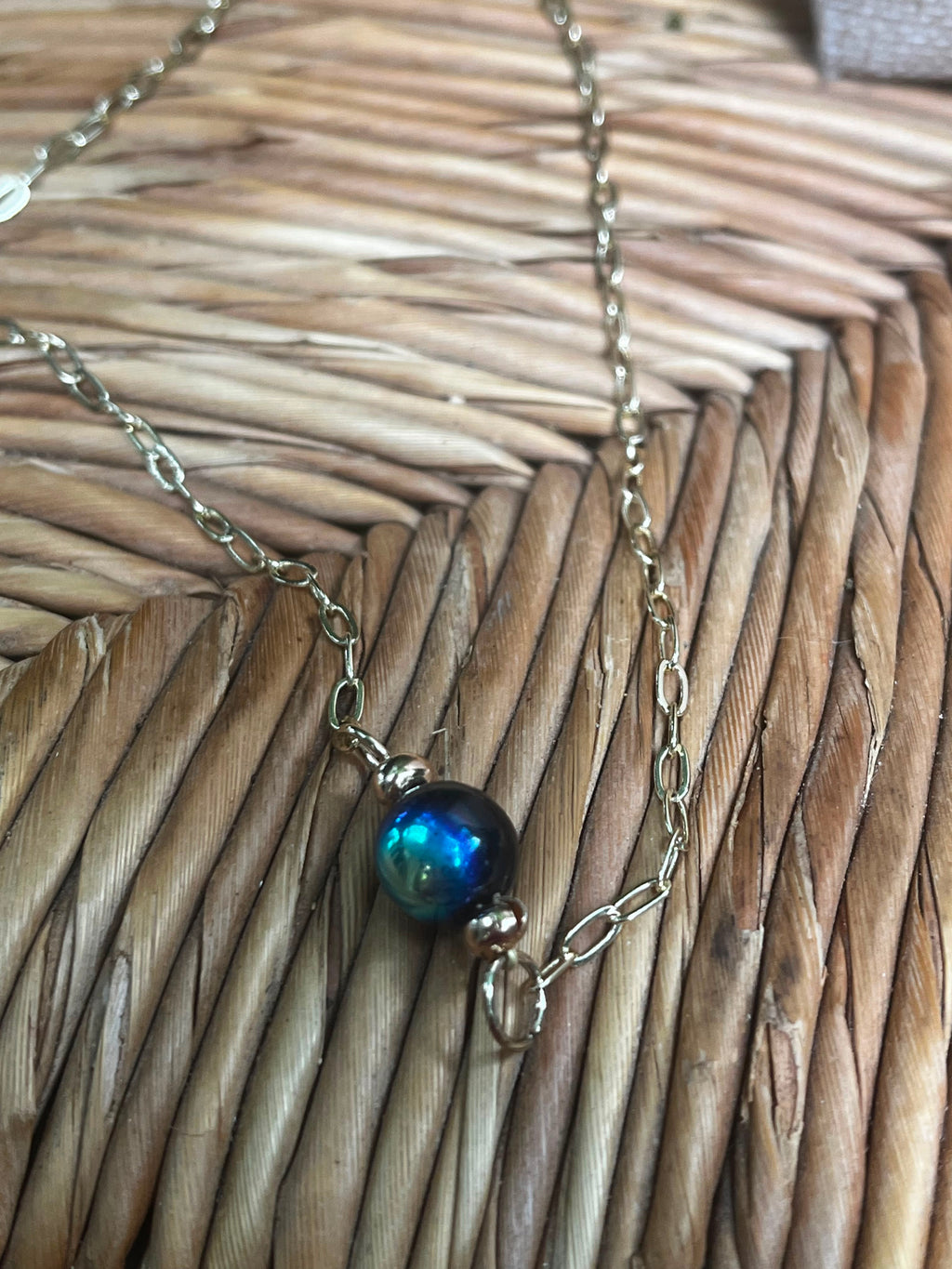 Deep Current — Ombre Glass Bead Layering Necklace