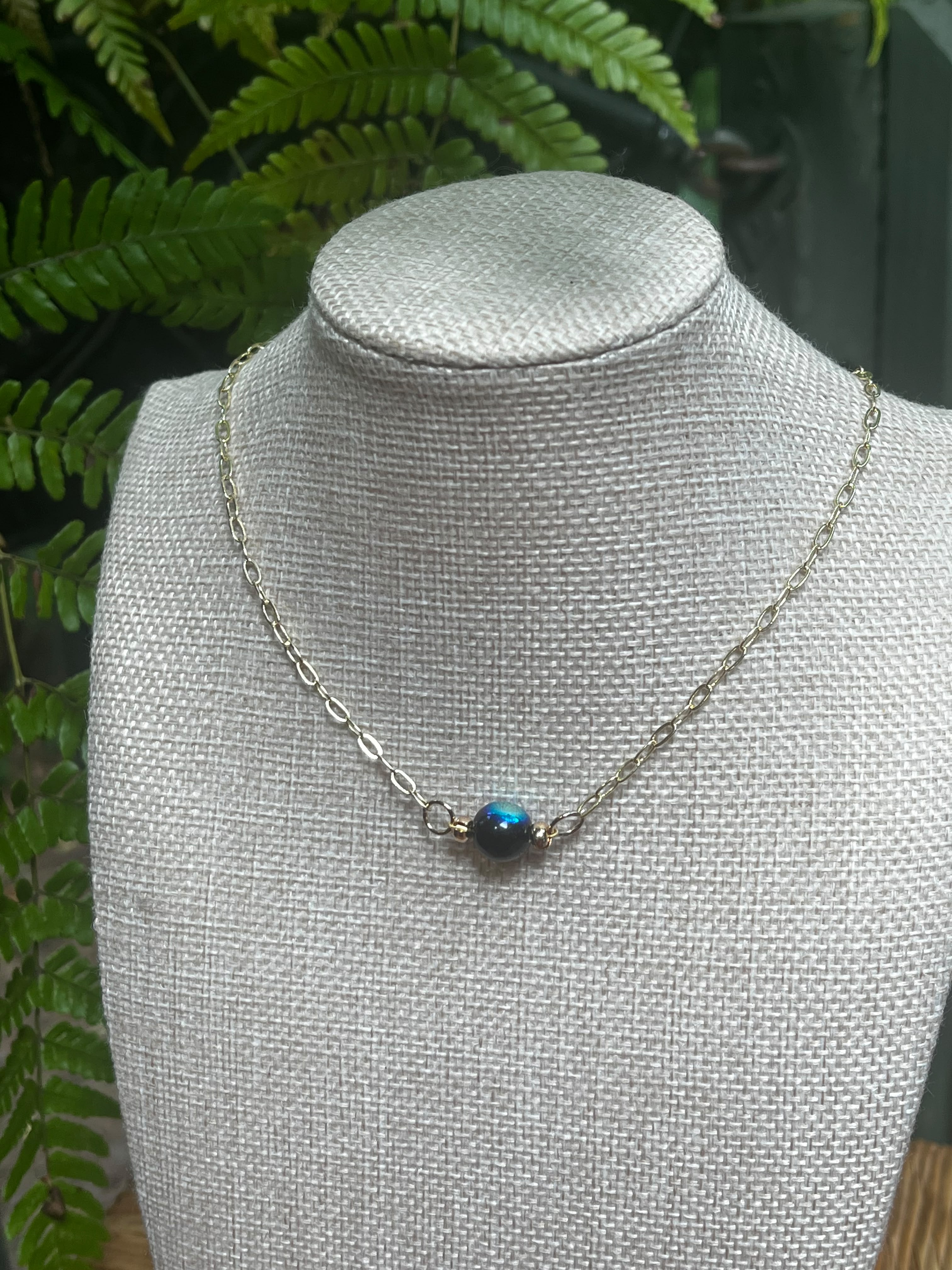 Deep Current — Ombre Glass Bead Layering Necklace