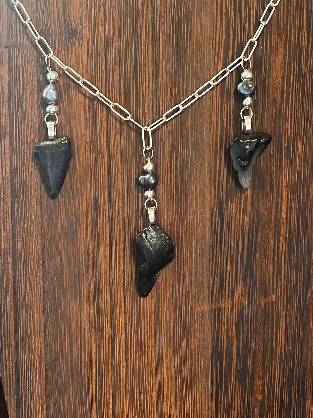 Undertow — Sterling Silver Triple Tooth Necklace, One of a Kind