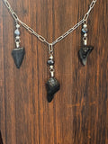 Undertow — Sterling Silver Triple Tooth Necklace, One of a Kind
