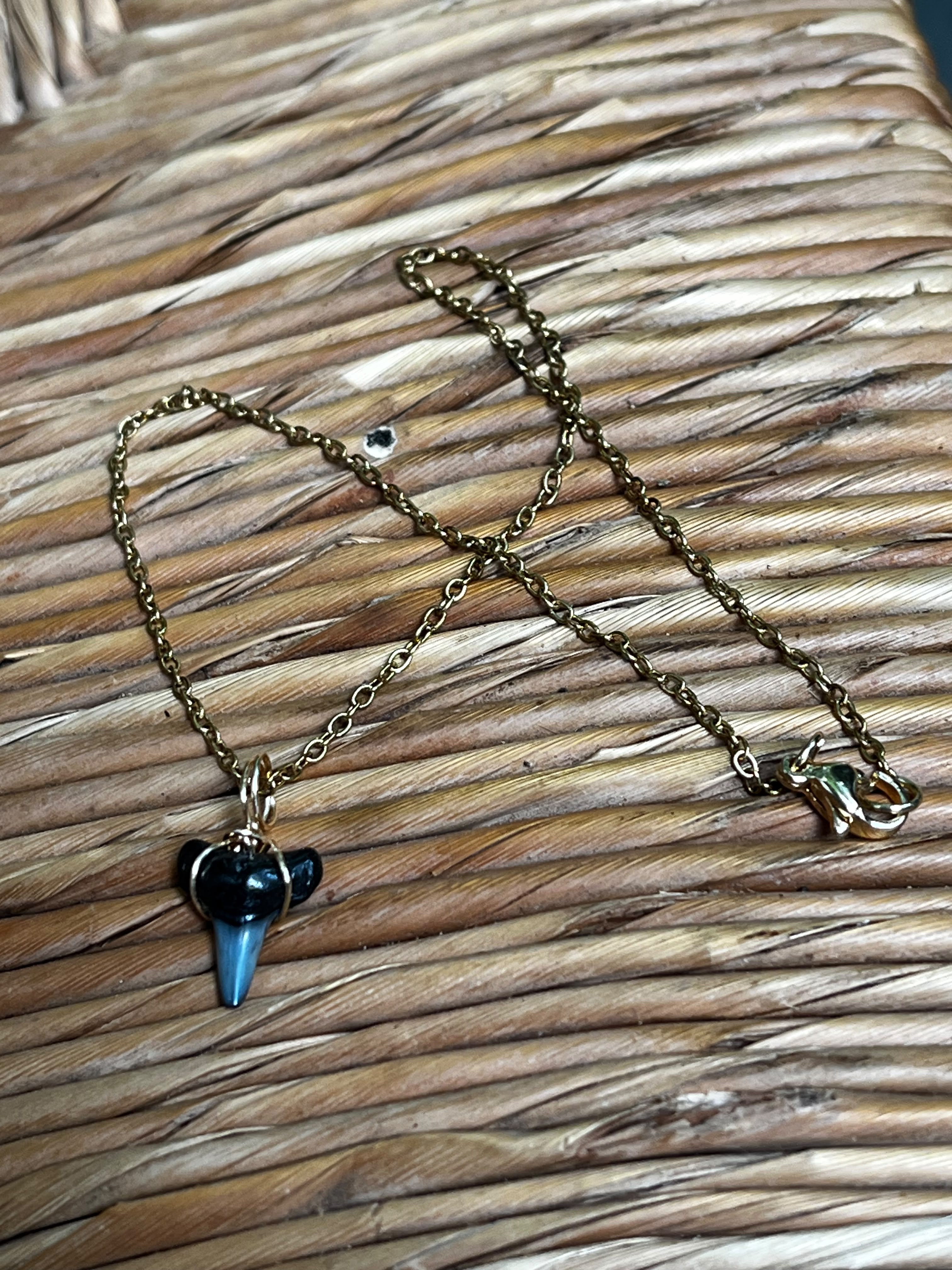Her First Fossil — Dainty Fossil Shark Tooth Necklace