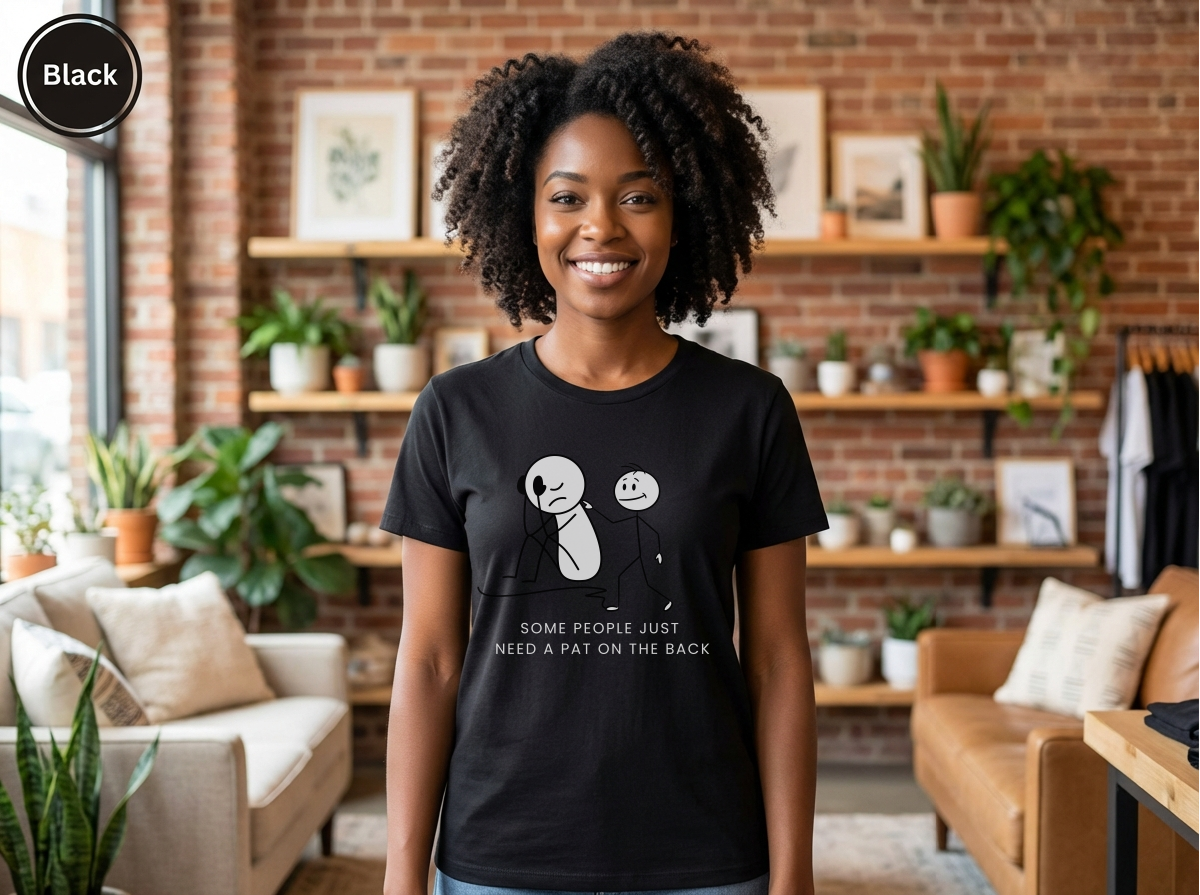 Unisex Heavy Cotton Some People Just Need a Tap on the Back Shirt, Funny Raccoon Shirt, Sarcastic Quote T-Shirt, Dark Humor Tee, Unisex Gildan 5000 Graphic Tee, Coworker Gift, Meme Shirt on TeeUnisex Heavy Cotton Tee