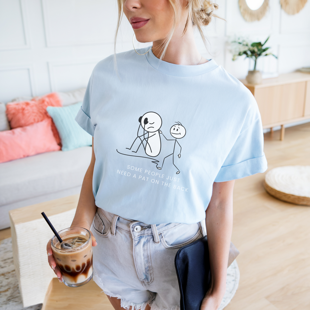 Unisex Heavy Cotton Some People Just Need a Tap on the Back Shirt, Funny Raccoon Shirt, Sarcastic Quote T-Shirt, Dark Humor Tee, Unisex Gildan 5000 Graphic Tee, Coworker Gift, Meme Shirt on Tee