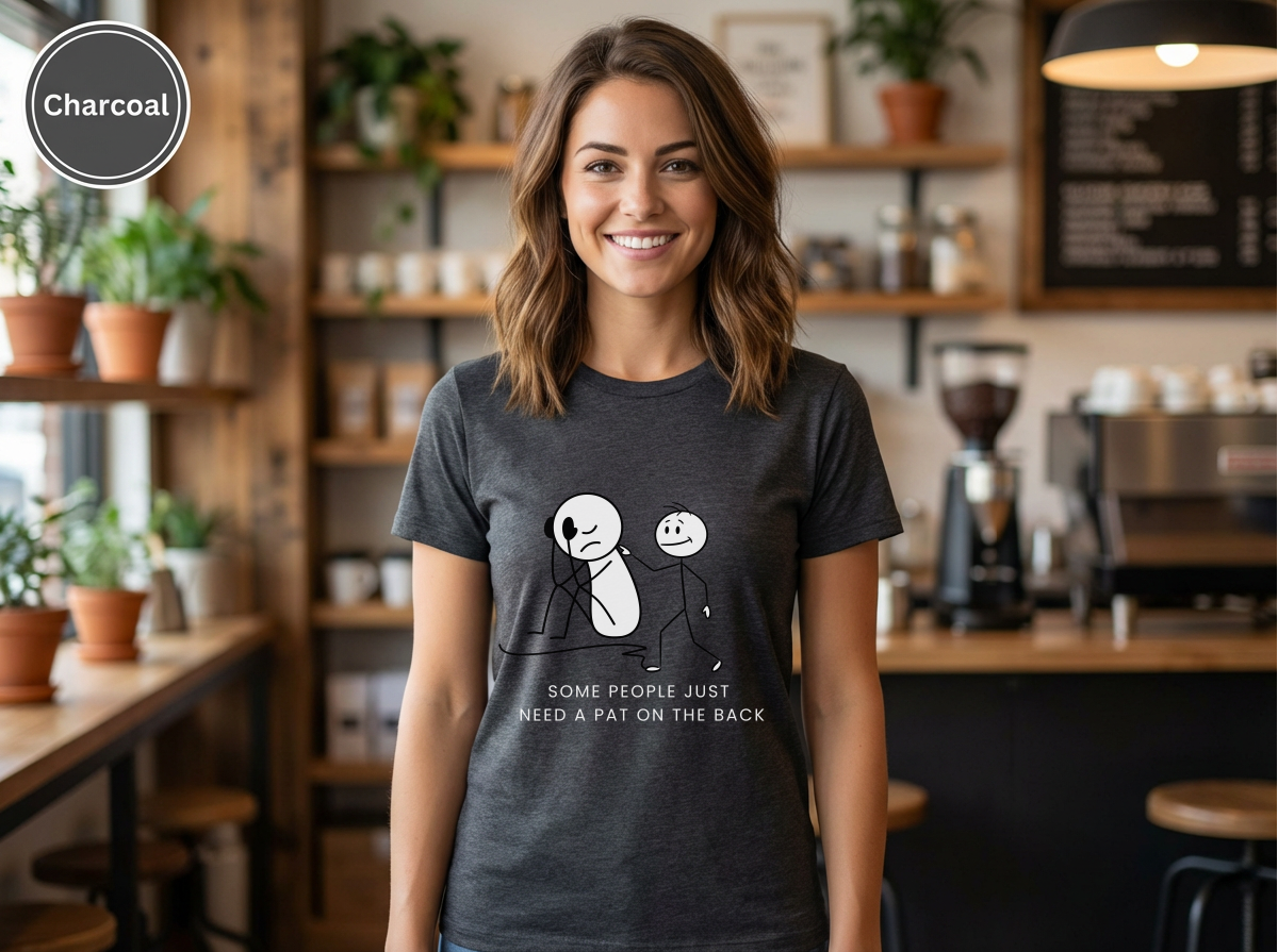 Unisex Heavy Cotton Some People Just Need a Tap on the Back Shirt, Funny Raccoon Shirt, Sarcastic Quote T-Shirt, Dark Humor Tee, Unisex Gildan 5000 Graphic Tee, Coworker Gift, Meme Shirt on TeeUnisex Heavy Cotton Tee