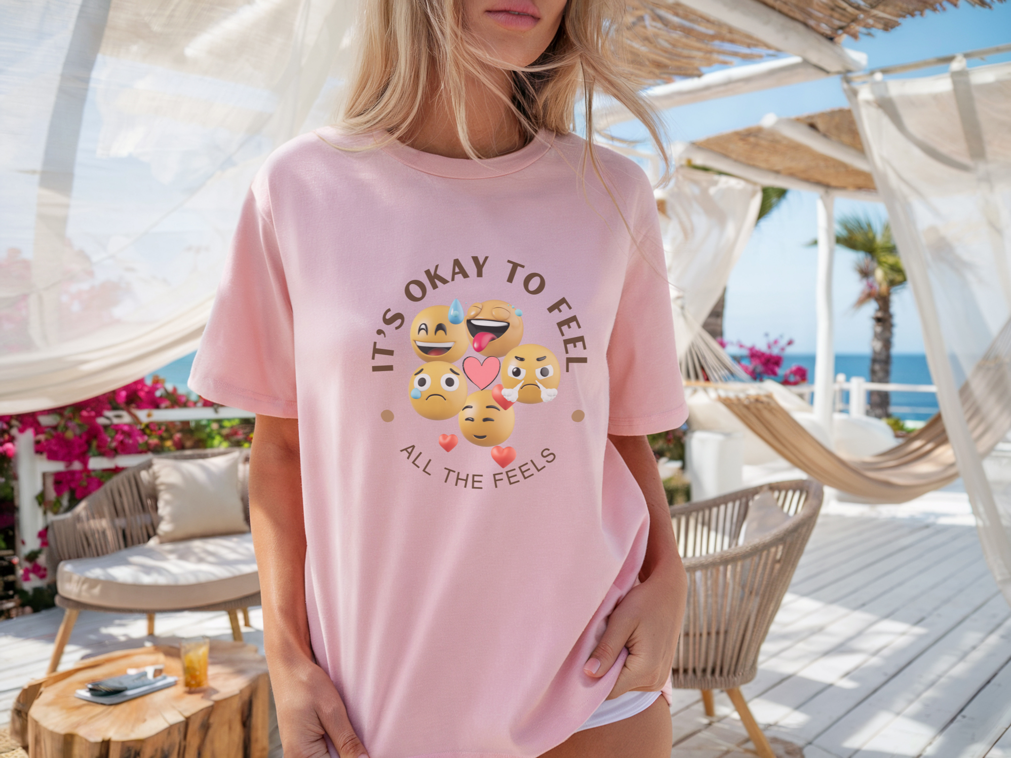 Its Okay Feel All The Feels Tee | Mental Health Inspirational Shirt | Unisex Graphic Tee