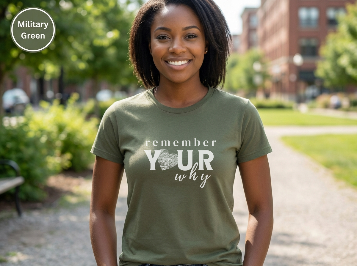 Confidence|Remember Your Why Shirt | Inspirational Motivational Quote Tee | Unisex Cotton Top