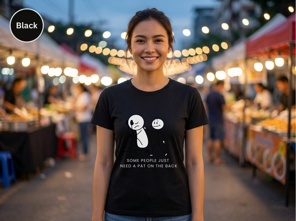 Unisex Heavy Cotton Some People Just Need a Tap on the Back Shirt, Funny Raccoon Shirt, Sarcastic Quote T-Shirt, Dark Humor Tee, Unisex Gildan 5000 Graphic Tee, Coworker Gift, Meme Shirt on TeeUnisex Heavy Cotton Tee