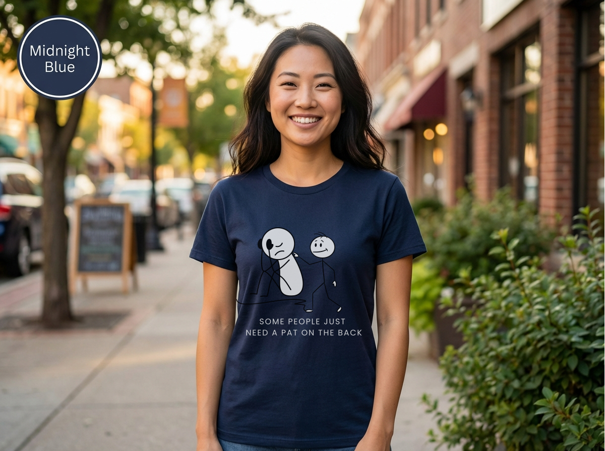 Unisex Heavy Cotton Some People Just Need a Tap on the Back Shirt, Funny Raccoon Shirt, Sarcastic Quote T-Shirt, Dark Humor Tee, Unisex Gildan 5000 Graphic Tee, Coworker Gift, Meme Shirt on TeeUnisex Heavy Cotton Tee