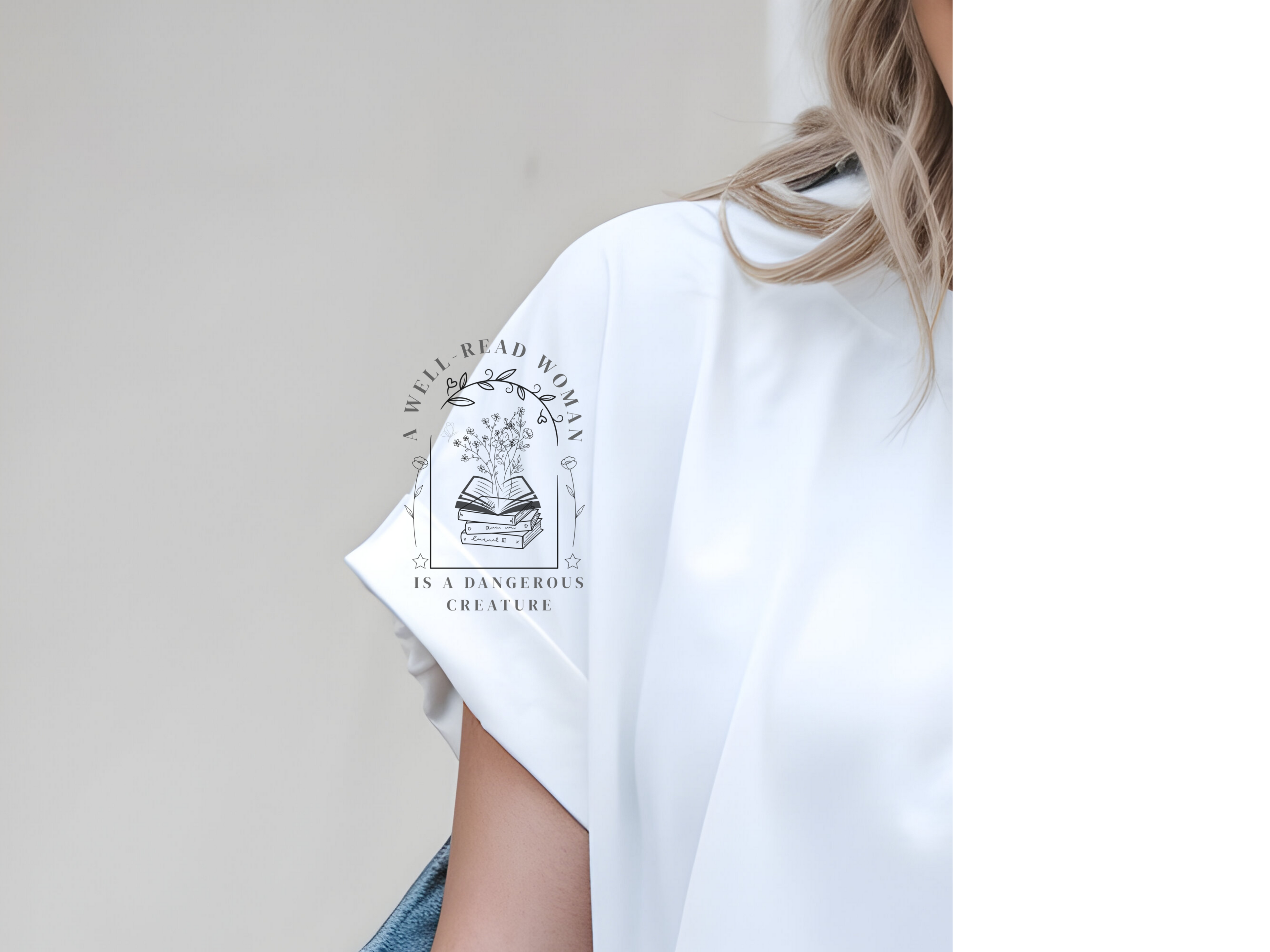 Well Read Woman Is a Dangerous Creature” Shirt – Book Lover Quote Tee, Cotton Tee