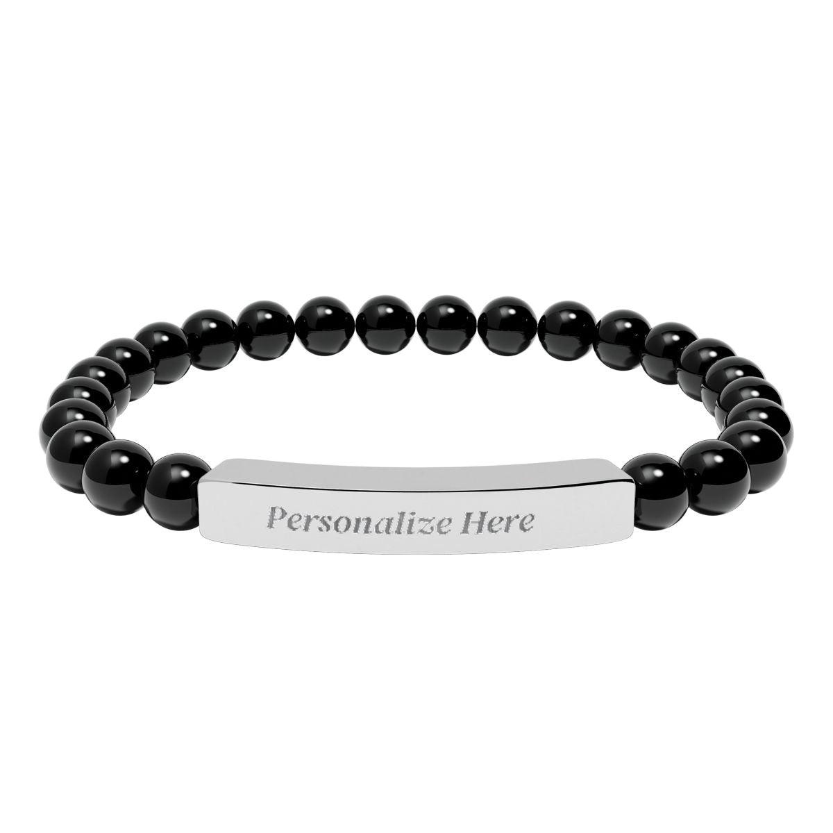 Natural Semi-Precious Stone Bracelet – 316L Stainless Steel Stretch Bracelet | Hypoallergenic Gemstone Jewelry Gift for Men & Women