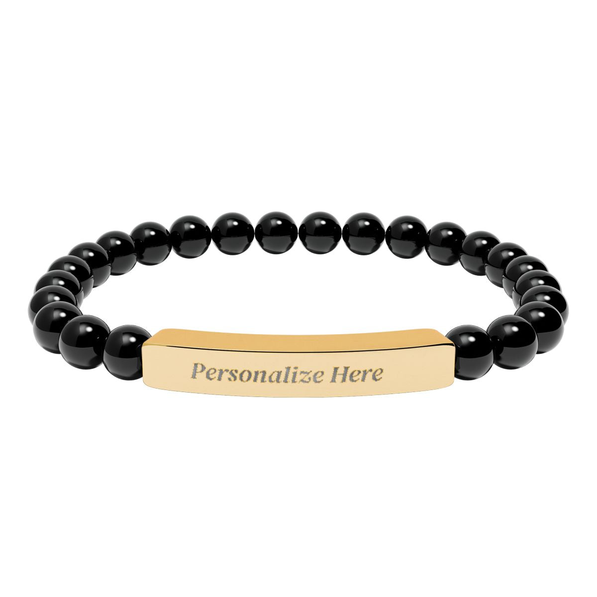 Natural Semi-Precious Stone Bracelet – 316L Stainless Steel Stretch Bracelet | Hypoallergenic Gemstone Jewelry Gift for Men & Women