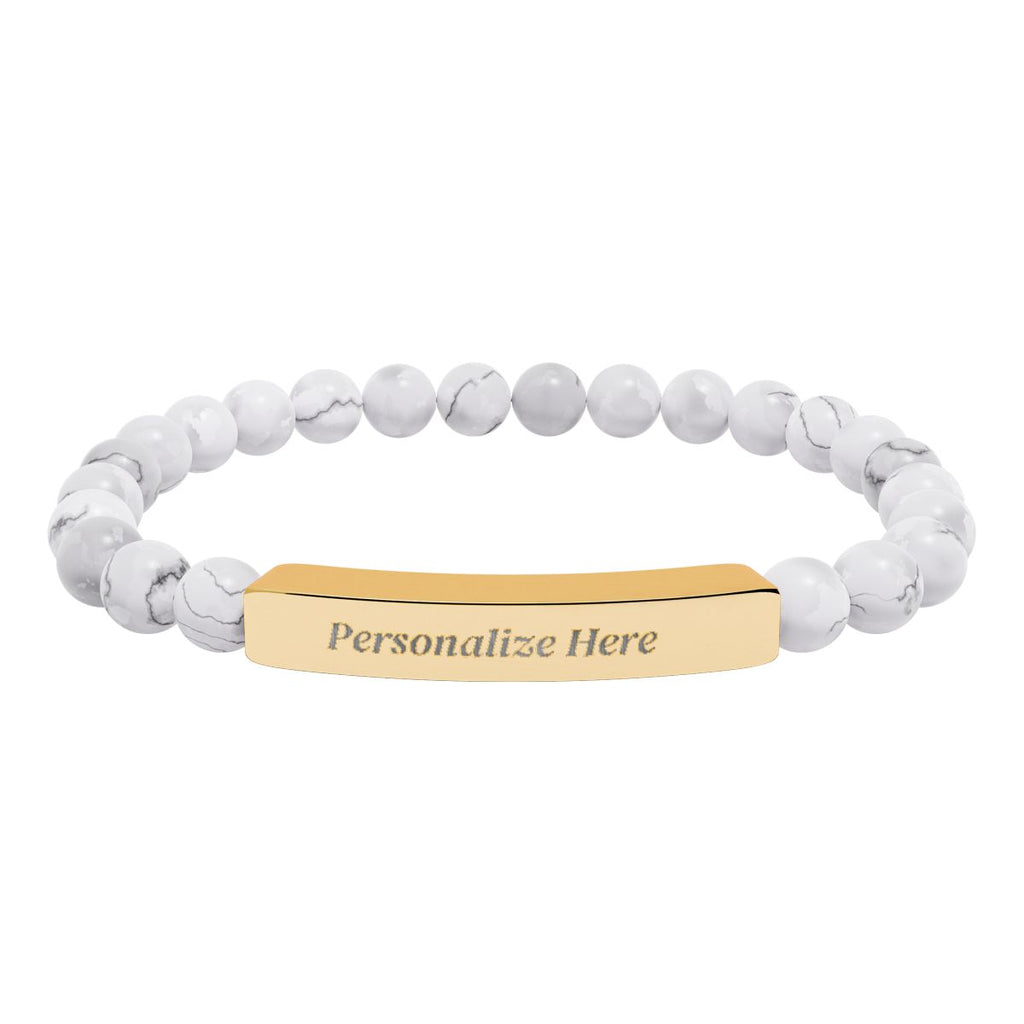 Natural Semi-Precious Stone Bracelet – 316L Stainless Steel Stretch Bracelet | Hypoallergenic Gemstone Jewelry Gift for Men & Women