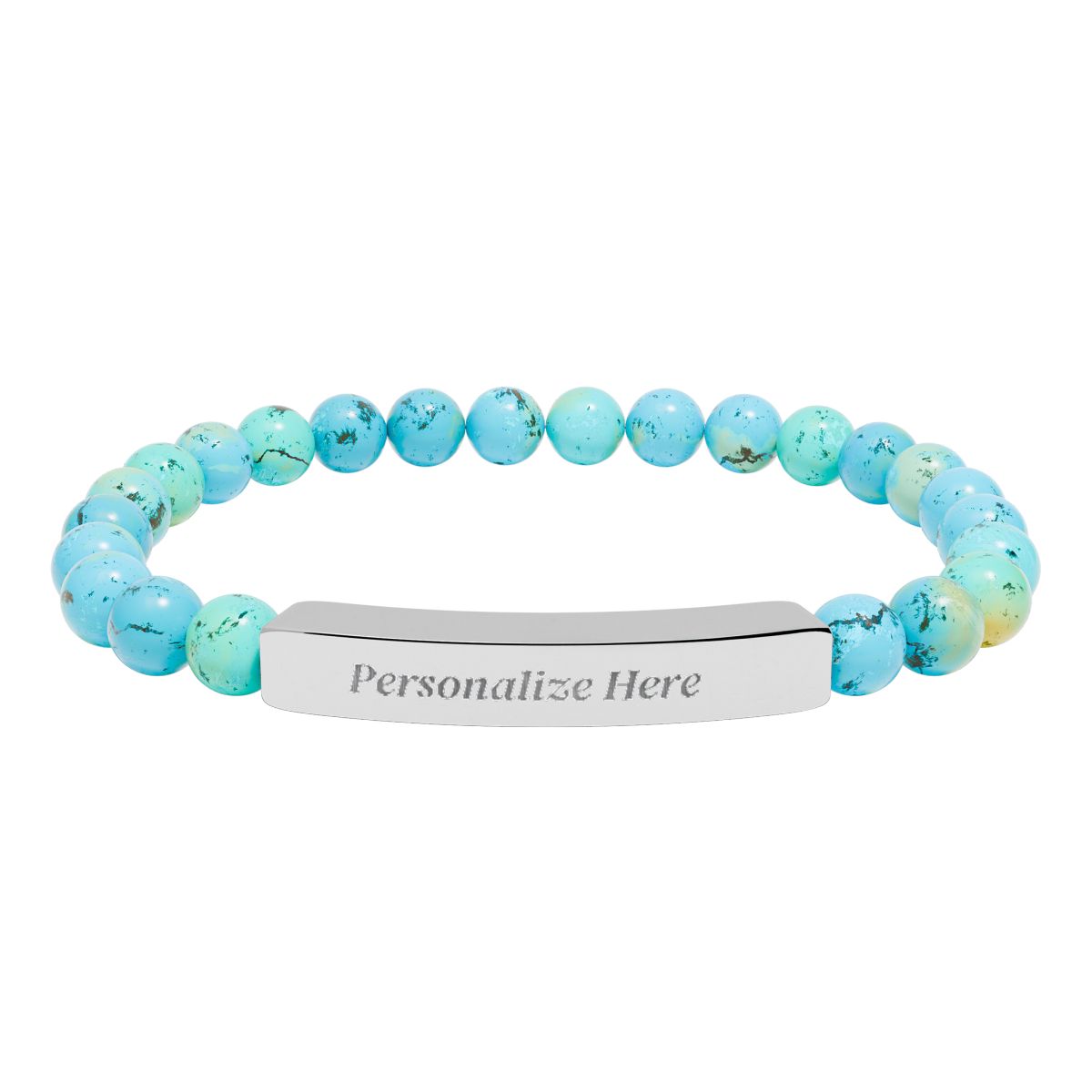 Natural Semi-Precious Stone Bracelet – 316L Stainless Steel Stretch Bracelet | Hypoallergenic Gemstone Jewelry Gift for Men & Women