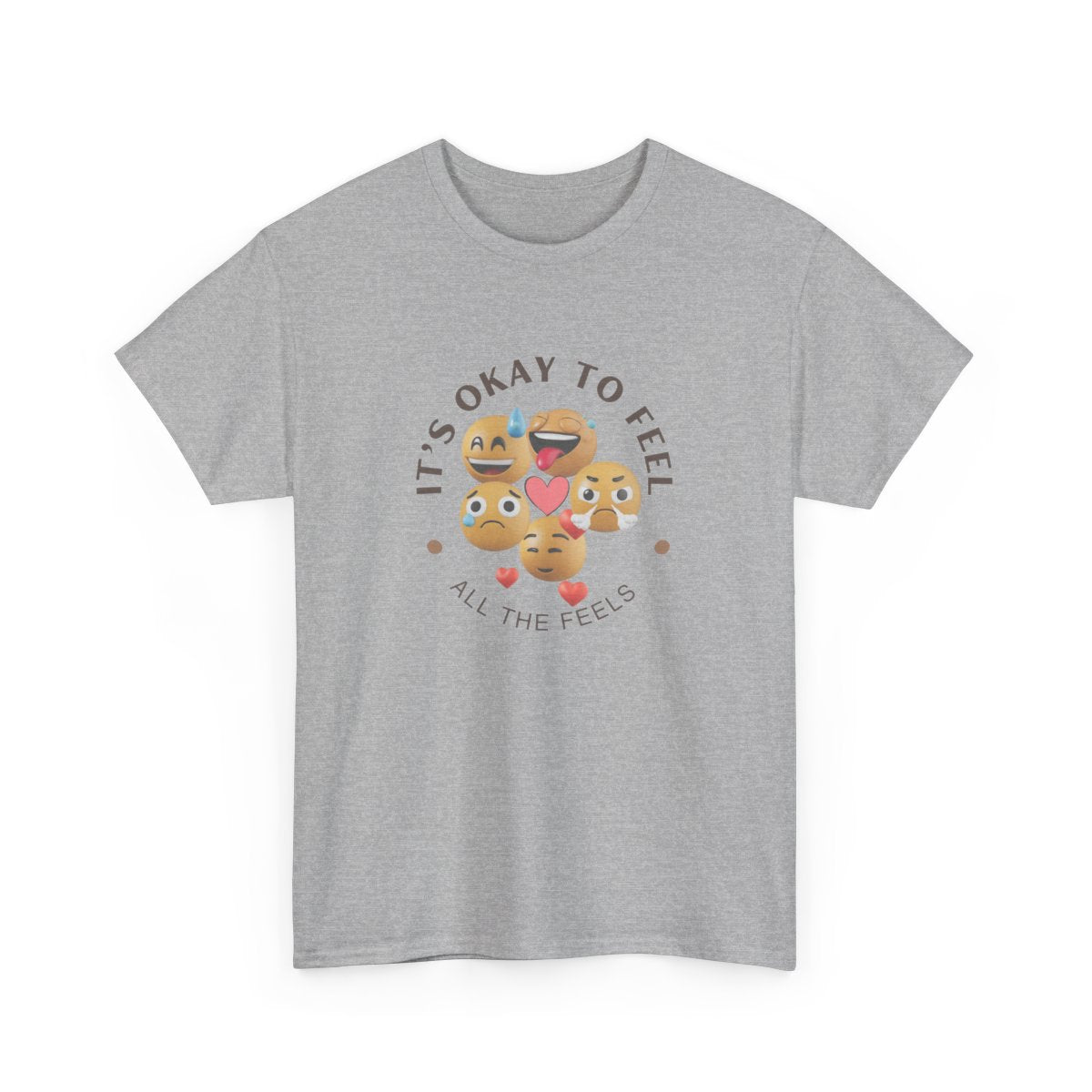 Its Okay Feel All The Feels Tee | Mental Health Inspirational Shirt | Unisex Graphic Tee