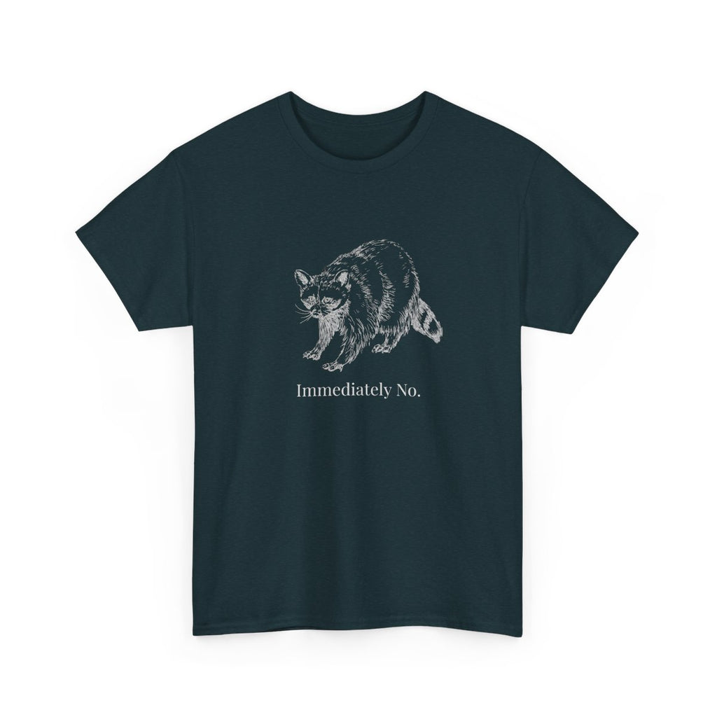 Immediately No Raccoon Shirt, Funny Boundary Setting T-Shirt, Confidence Quote Graphic Tee, Unisex Gildan 5000 Heavy Cotton, Gift for Her