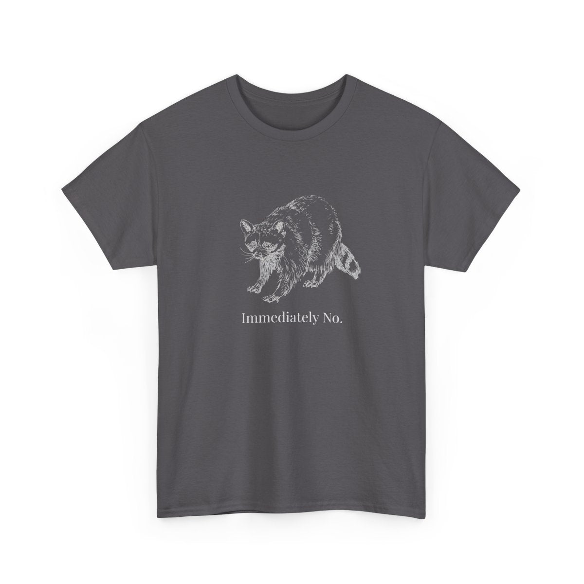 Immediately No Raccoon Shirt, Funny Boundary Setting T-Shirt, Confidence Quote Graphic Tee, Unisex Gildan 5000 Heavy Cotton, Gift for Her